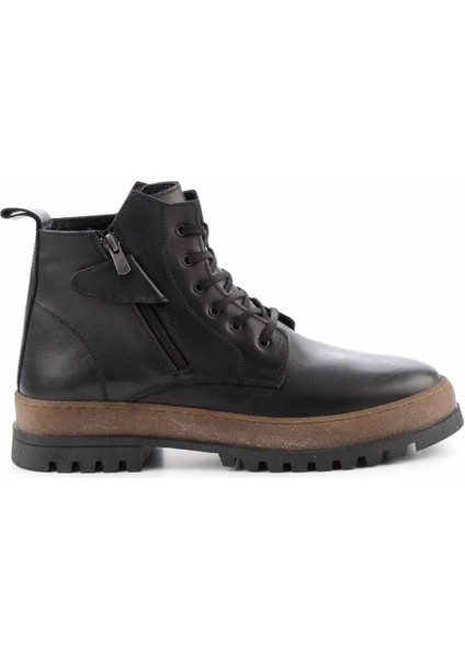 Siyah Leather Erkek Bot & Bootie E02728013503