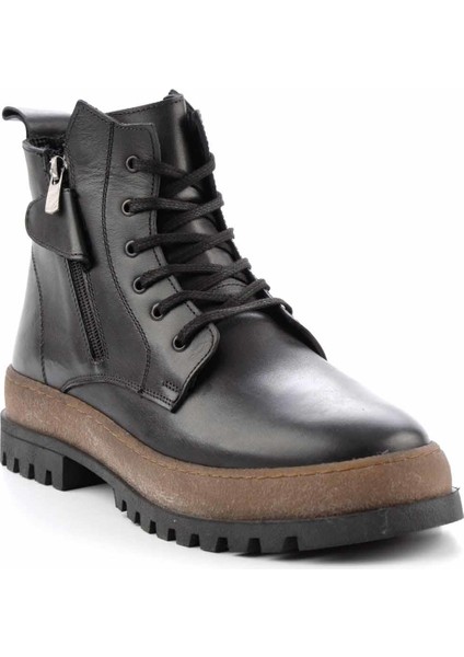 Siyah Leather Erkek Bot & Bootie E02728013503