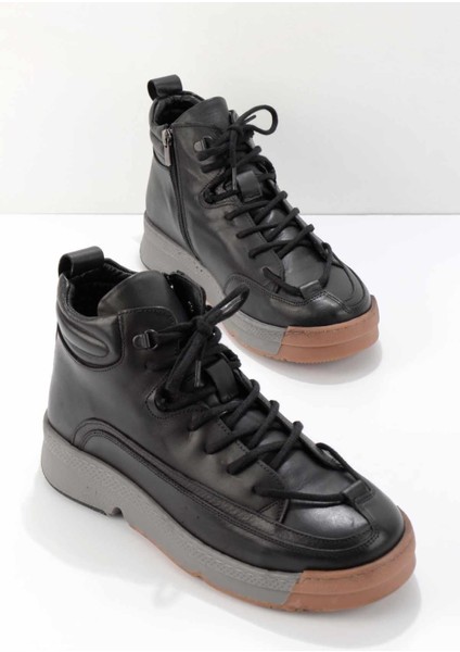 Siyah Leather Erkek Bot & Bootie E02728014703