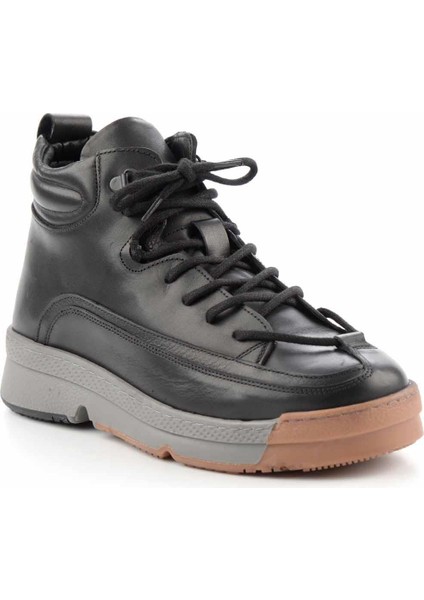 Siyah Leather Erkek Bot & Bootie E02728014703 modelleri