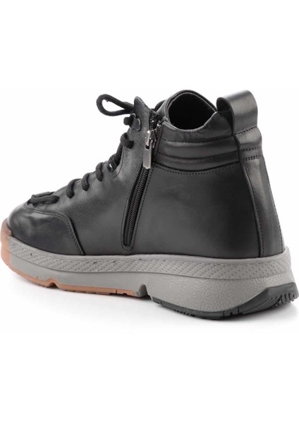 Siyah Leather Erkek Bot & Bootie E02728014703 fırsatları