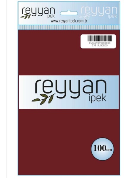 Düz Renk Poşetli Yazma 100 cm Koyu Bordo 038