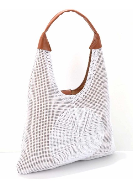 Beyaz File Kadın Omuz Çantası C06960200922