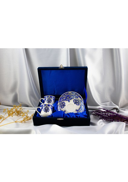 Porselen Fincan Takımı Kadife Kutulu 2'li