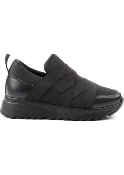 Siyah Siyah Streç Kadın Sneaker K01311000109 fiyatları