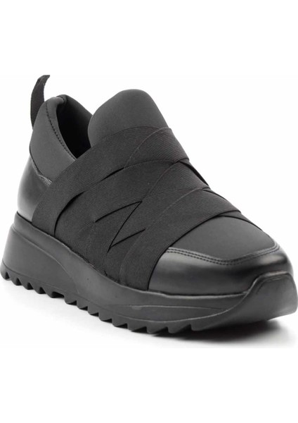 Siyah Siyah Streç Kadın Sneaker K01311000109 modelleri