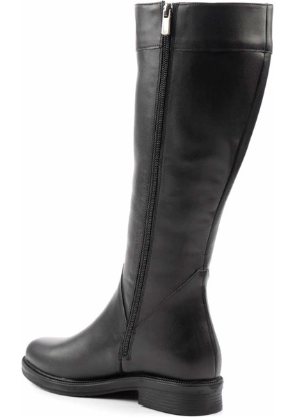 Siyah Hakiki Deri Kadın Çizme K03531269303 fırsatları