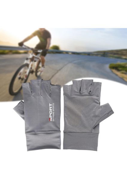 Buz Eldiven Taşınabilir Yaz Yarım Eldivenleri Kaymaz Eldiven Yarım Gri (Yurt Dışından) fiyatları