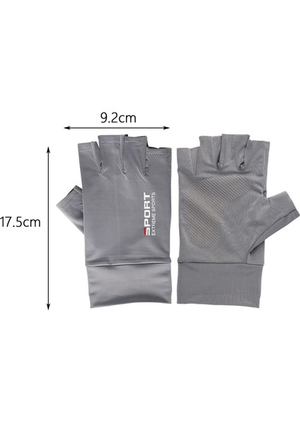 Buz Eldiven Taşınabilir Yaz Yarım Eldivenleri Kaymaz Eldiven Yarım Gri (Yurt Dışından) indirimleri