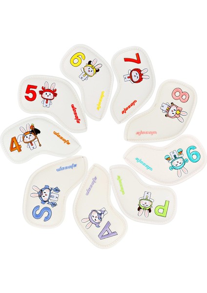 9x Golfı Set Pu Tavşan Nakış Headcover (Yurt Dışından) modelleri