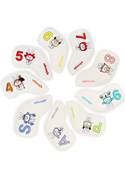 9x Golfı Set Pu Tavşan Nakış Headcover (Yurt Dışından) fırsatları