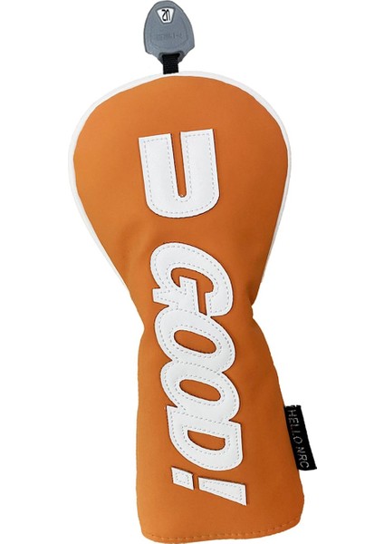 Golf Club Head, Golf Wood Of Head Cover Hafif Pu Deri Su Geçirmez Turuncu U (Yurt Dışından)