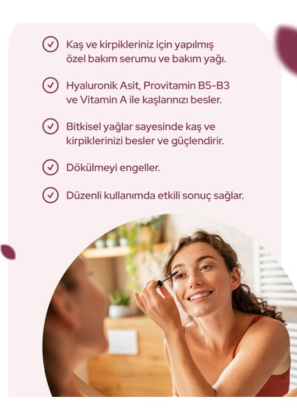 Kaş Kirpik Serum & Bakım Yağı Provitamin B5, B3, Vitamin A modelleri