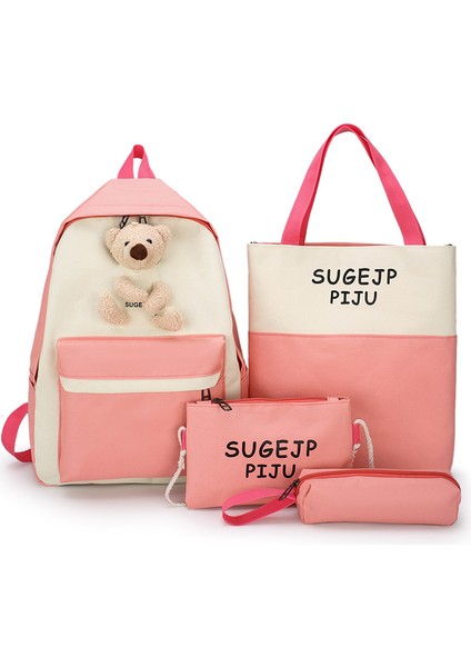 Öğrenci Dört Parçalı Büyük Kapasiteli Sırt Çantası (Yurt Dışından)