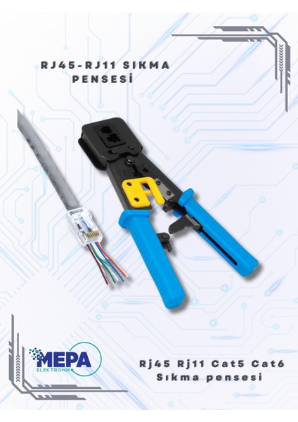 Yeni Nesil RJ45 Pense EZRJ45 Sıkma Pensesi RJ11 RJ12 RJ45 Ethernet Konektörü Sıkma Kesme Soyma