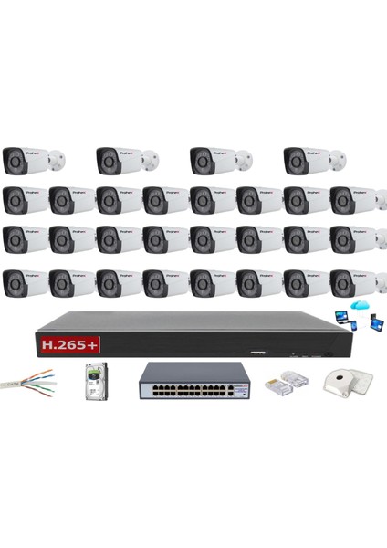 YILDIRIM GROUP 28 KAMERALI 4 MP IP GÜVENLİK KAMERASI