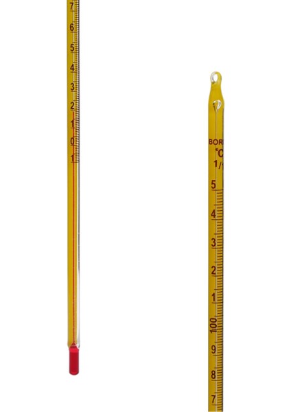 Cam Alkollü Termometre - Kimya Termometresi (-10 / 150'C) - Net Gösterge - 75 mm Daldırma Derinliği modelleri