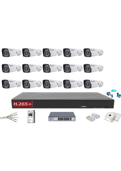 YILDIRIM GROUP 15 KAMERALI 4 MP IP GÜVENLİK KAMERASI