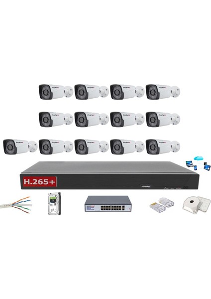 YILDIRIM GROUP 13 KAMERALI 4 MP IP GÜVENLİK KAMERASI