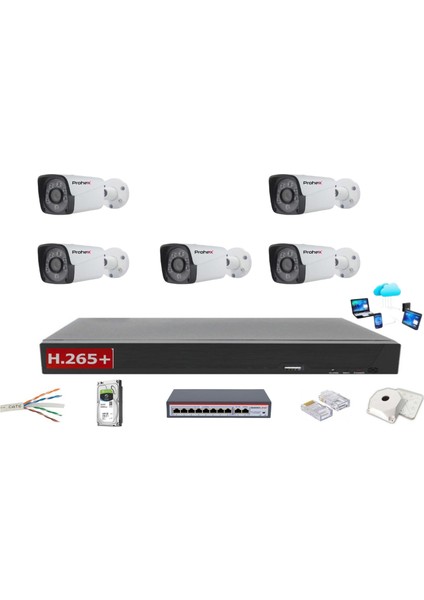 YILDIRIM GROUP 5 KAMERALI 4 MP IP GÜVENLİK KAMERASI