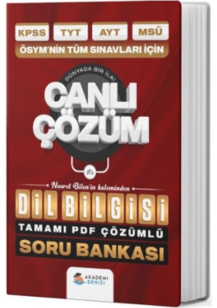 Akademi Denizi Tyt Ayt Ales Kpss Dgs Dil Bilgisi Soru Bankası