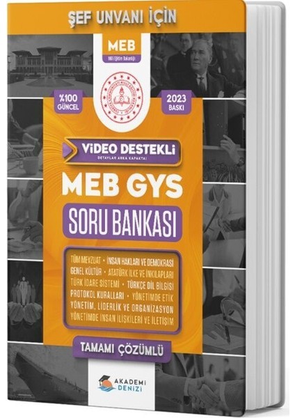 Akademi Denizi 2023 Meb Şef Unvan Için Gys Soru Bankası