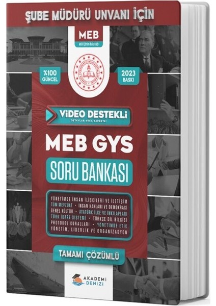Akademi Denizi 2023 Şube Müdürü Unvanı Için Meb Gys Soru Bankası