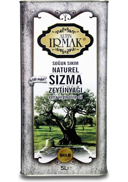 Altın Irmak özel harman Soğuk Sıkım Natürel Sızma Zeytinyağı 5 litre