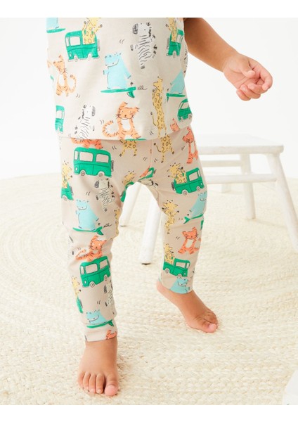 Hayvan Desenli Legging Tayt