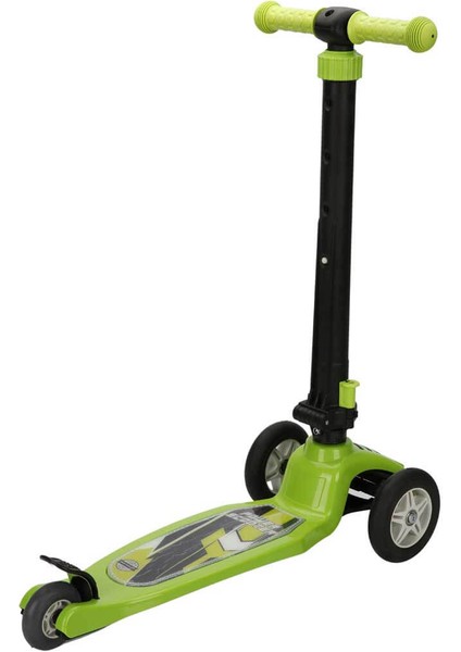 Power 3 Tekerlekli Katlanabilir Işıklı Yeşil Scooter