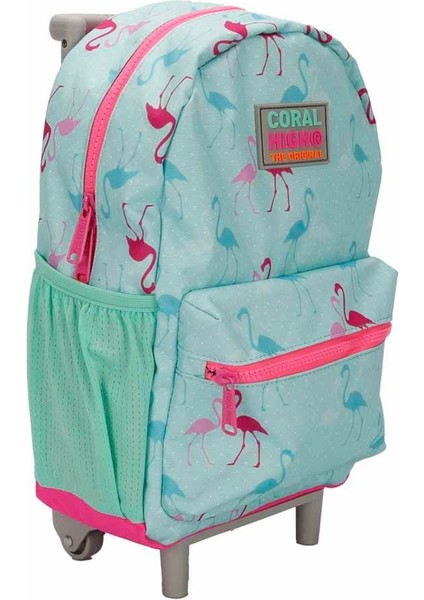 Flamingo Baskılı Anaokul Çekçek Çantası - Kız Çocuk