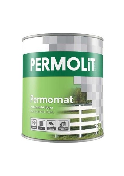 Permomat Mat Sentetik Boya Beyaz 0.75LT
