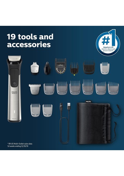 Norelco Multigroom Serisi 7000, Erkek Bakım Seti MG7910/49