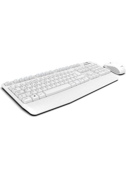 Workeys Office USB Kablosuz 2.4ghz Beyaz Multimedya Standart Q Kablosuz Klavye ve Mouse