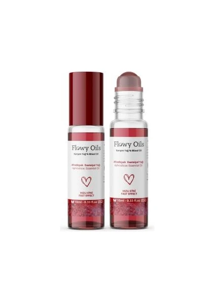 Flowy Oils Afrodizyak Özel Karışım Esansiyel Yağ Uçucu Yağ Karışımı Afrodizyak Etkili Koku, Esans Doğal 10 ml