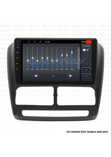 Fiat Doblo Android 12 Multimedya Carplay 2gb RAM+32GB HDD 2011-2014 Navigasyon Ekran