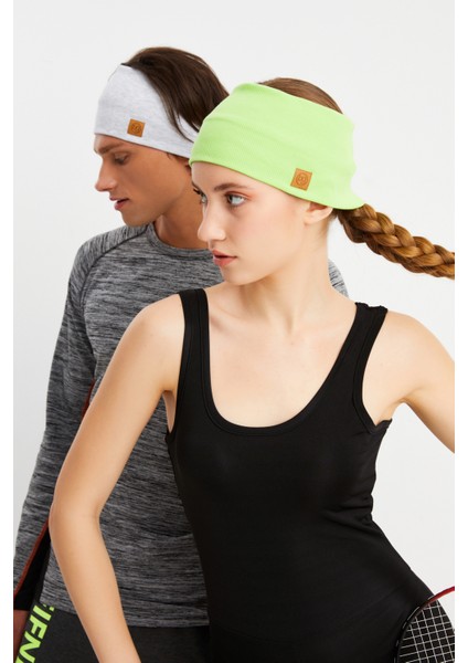 Melanj-Yeşil 2'li Pamuklu Kaşkorse, Kaymaz, Terletmez, Ultra Hafif, Spor Saç Bandı Bandana Buff fiyatları
