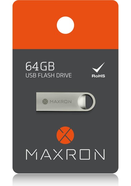 64 GB Flash Bellek Metal Gövde Ömür Boyu Garantili Güvenli USB Bellek Data Traveler