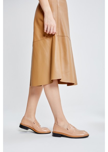 Emma Kadın Bej Açma Hakiki Deri Loafer Ayakkabı 858 23598301 Bn Ayk Y23