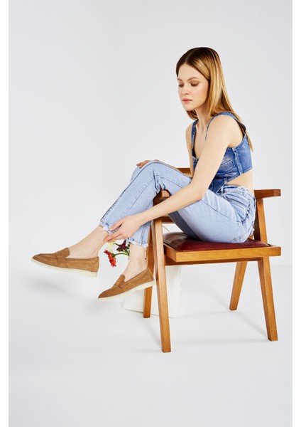 Bruna Kadın Tütün Süet Hakiki Deri Loafer Ayakkabı 902 0208 Bn Ayk Y23 fiyatları