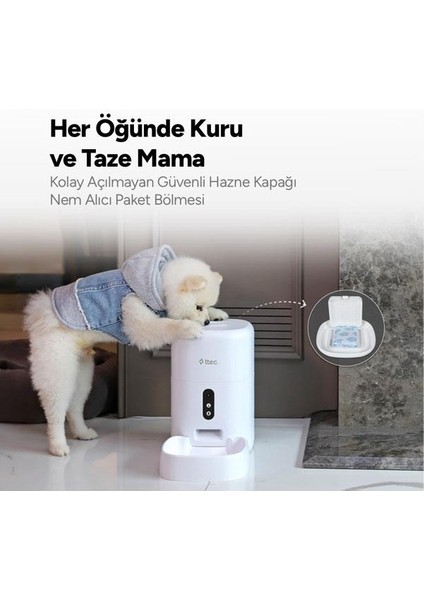 Foodi Pro Full Hd 3mp Kameralı Çift Yönlü Görüşmeli Otomatik Wi-Fi Akıllı Kedi/köpek Besleyici