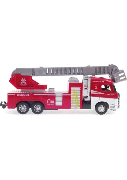Die Cast Model Çek Bırak Asansörlü Itfaiye Kamyonu modelleri