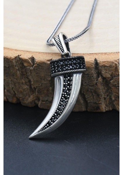 Gümüş Fil Dişı 925 Ayar Erkek Gümüş Kolye Zincir indirimleri