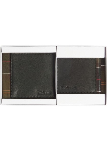 Barbour Cüzdan & Kartlık Hediye Set BK51 Black/Classic Tartan