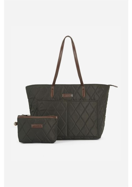 Quilted Tote Çanta OL71 Olive