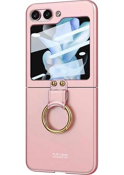 Samsung Galaxy Z Flip 5 Kılıf Ring Fall Platinum Pembe