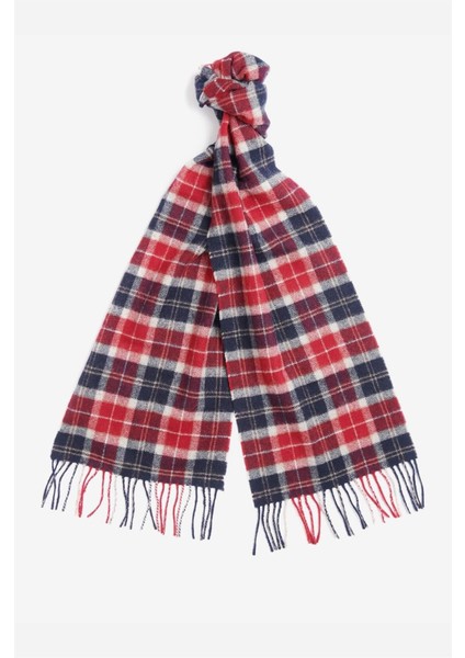 Unisex Tartan Yün Atkı (%100 Lambswool) RE75 Cranberry Tartan