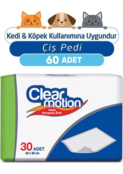 Clear Motion  Kedi Köpek Çiş Pedi 60X90 cm 60 Adet