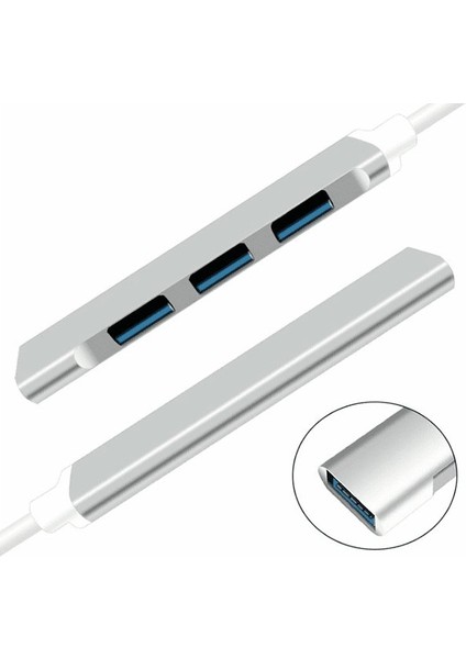 Fxn-08 Type-C To 4* USB 3.0 Otg iMac Pro MacBook Air Mac Mini/Pro Surface Pro Dizüstü Bilgisayar Çevirici Hub Adaptör