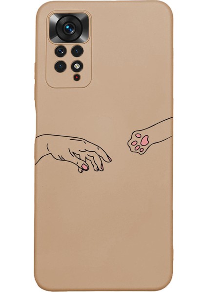 Xiaomi Redmi Note 11 Uyumlu Hand And Paw Desenli Premium Silikonlu Lansman Telefon Kılıfı